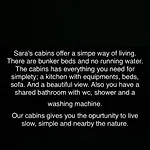 Sara's Cabins-hytter